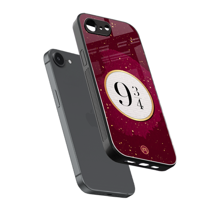 platform nine and three-quarters back phone cover | glass case for iphone 16e