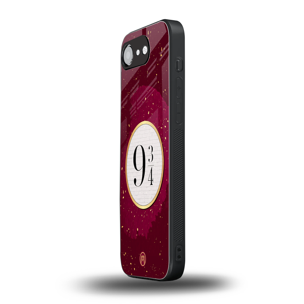 platform nine and three-quarters back phone cover | glass case for iphone 16e