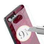 platform nine and three-quarters back phone cover | glass case for iphone 16e