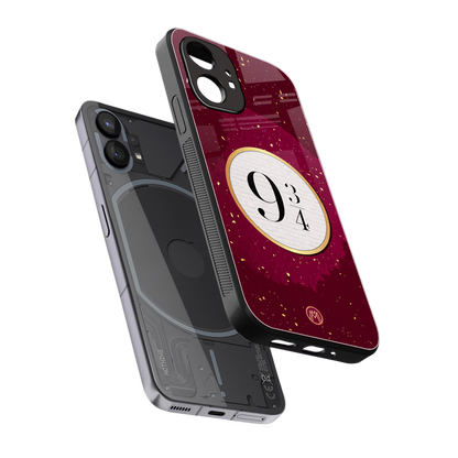 platform nine and three-quarters back phone cover | glass case for nothing phone 1