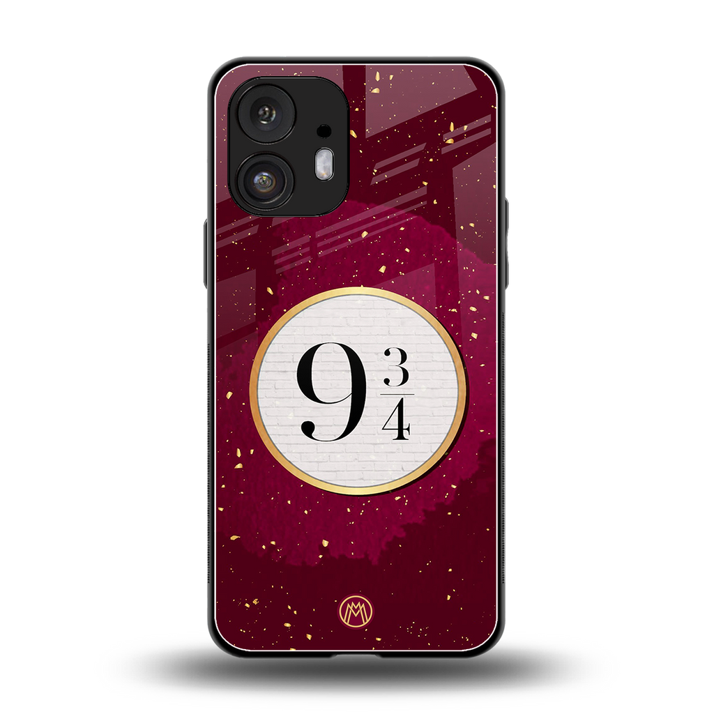 platform nine and three-quarters back phone cover | glass case for nothing phone 2