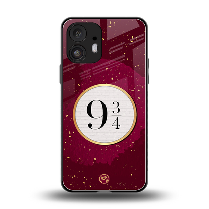 platform nine and three-quarters back phone cover | glass case for nothing phone 2