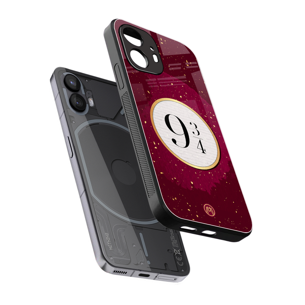 platform nine and three-quarters back phone cover | glass case for nothing phone 2