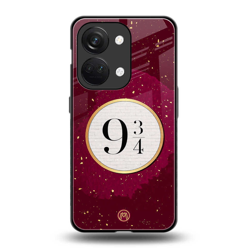 platform nine and three-quarters back phone cover | glass case for oneplus nord 3