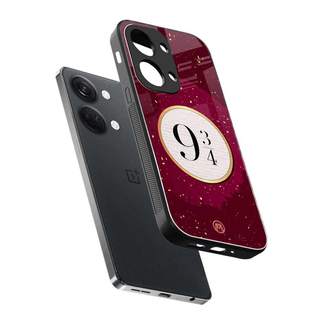 platform nine and three-quarters back phone cover | glass case for oneplus nord 3