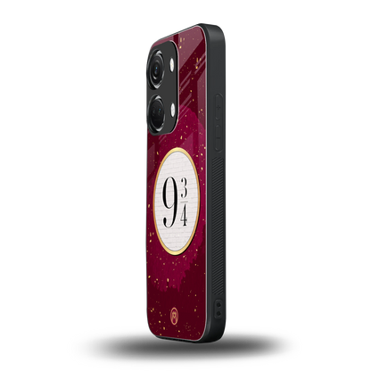 platform nine and three-quarters back phone cover | glass case for oneplus nord 3