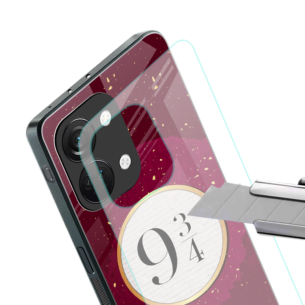 platform nine and three-quarters back phone cover | glass case for oneplus nord 3
