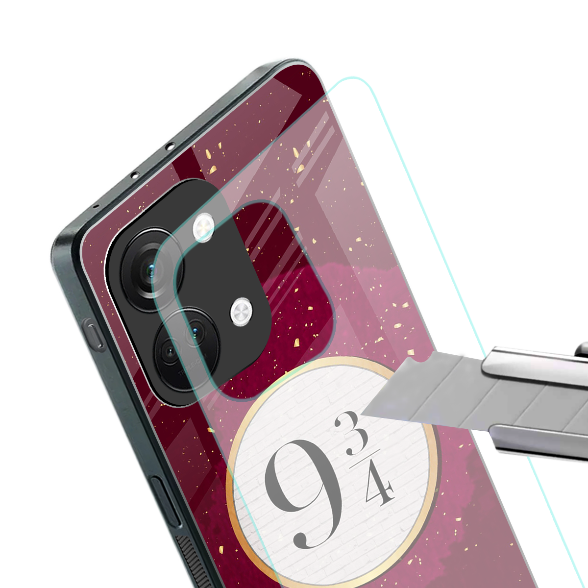 platform nine and three-quarters back phone cover | glass case for oneplus nord 3