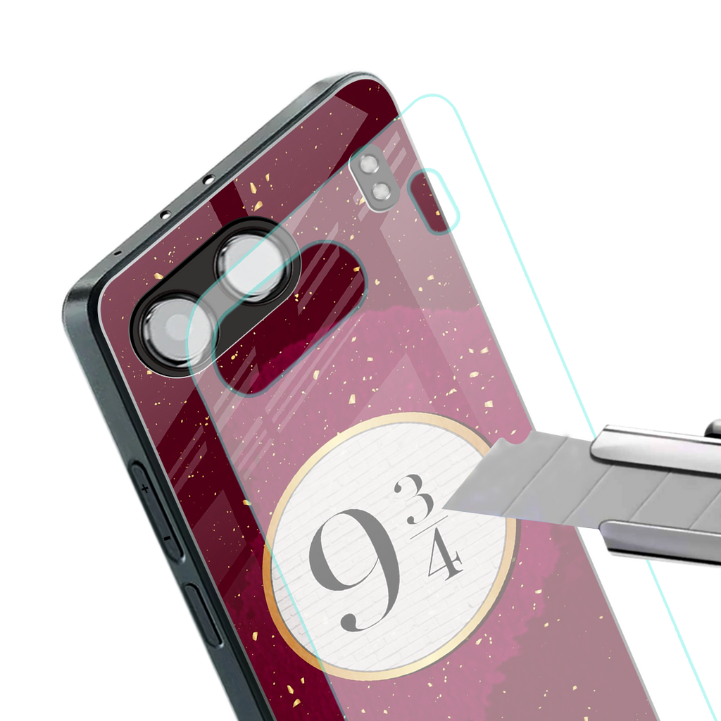 platform nine and three-quarters back phone cover | glass case for oneplus nord 4