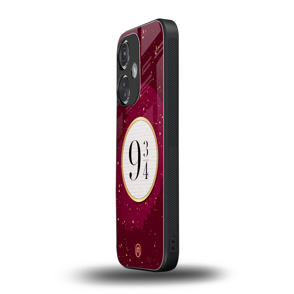 platform nine and three-quarters back phone cover | glass case for oneplus nord ce 3