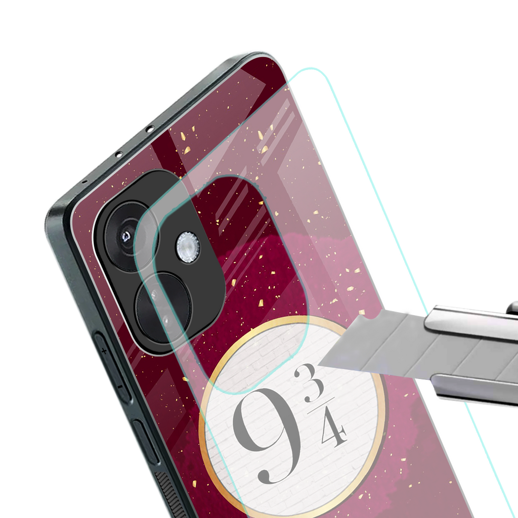 platform nine and three-quarters back phone cover | glass case for oneplus nord ce 3