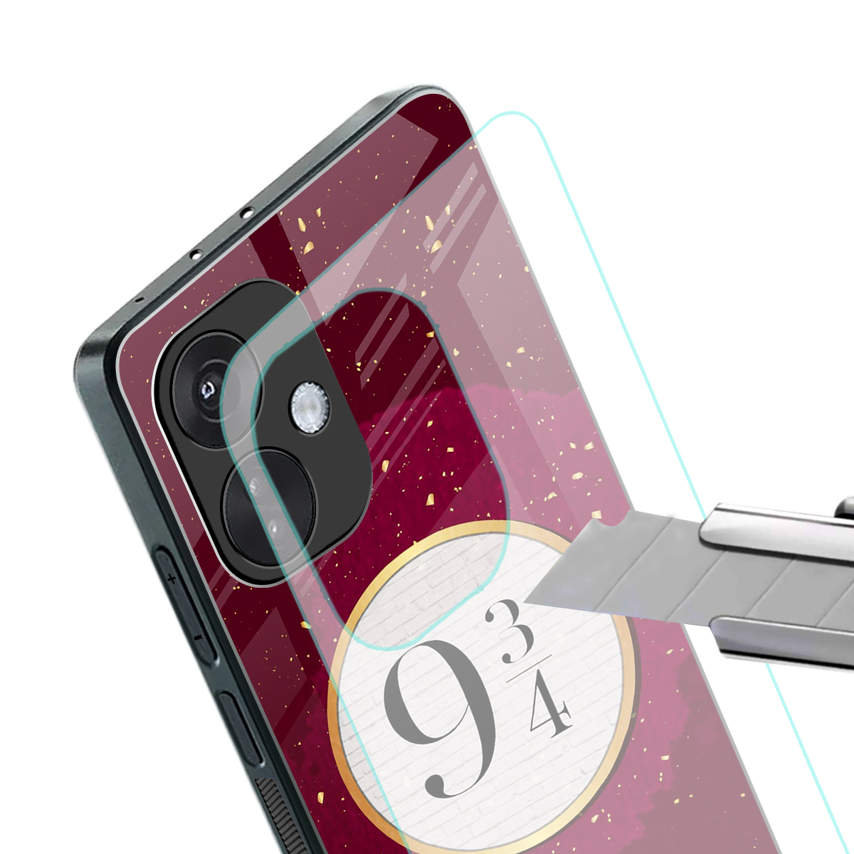 platform nine and three-quarters back phone cover | glass case for oneplus nord ce 3