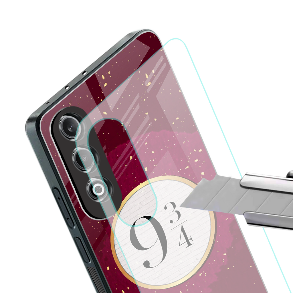platform nine and three-quarters back phone cover | glass case for oneplus nord ce 4