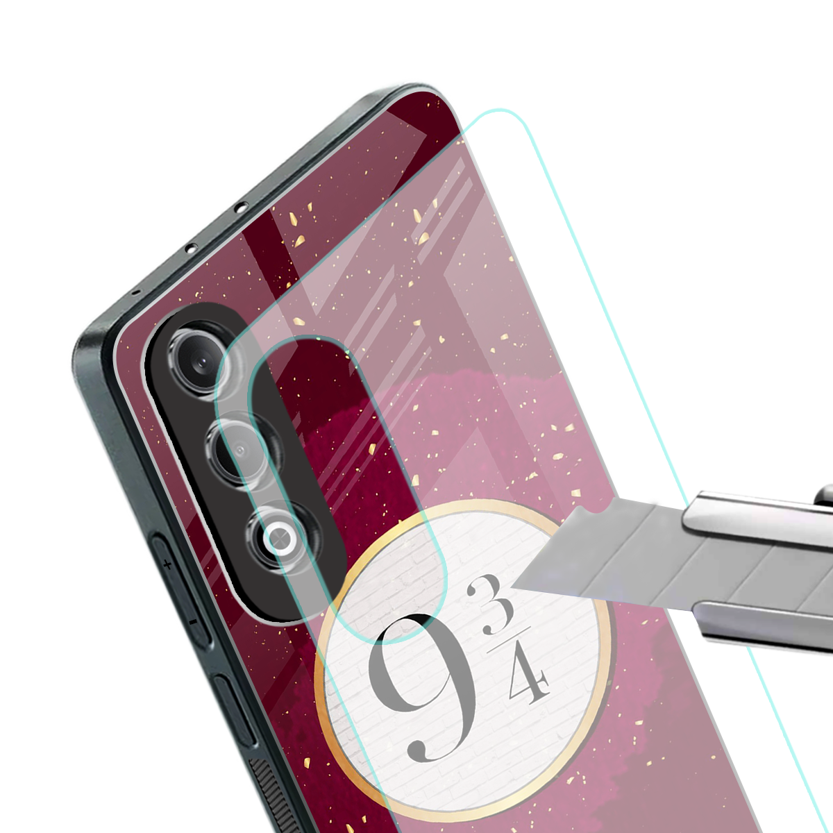 platform nine and three-quarters back phone cover | glass case for oneplus nord ce 4