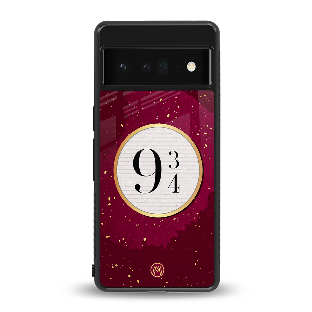platform nine and three-quarters back phone cover | glass case for google pixel 6 pro