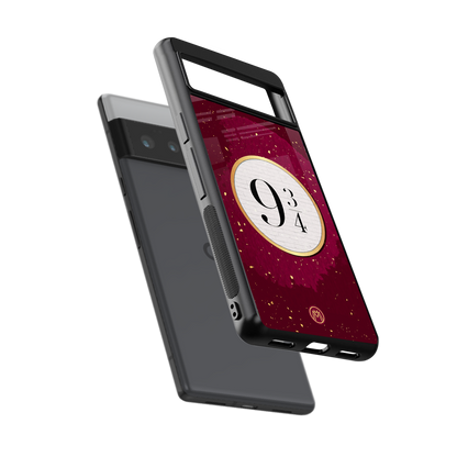 platform nine and three-quarters back phone cover | glass case for google pixel 6 pro