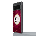 platform nine and three-quarters back phone cover | glass case for google pixel 6 pro