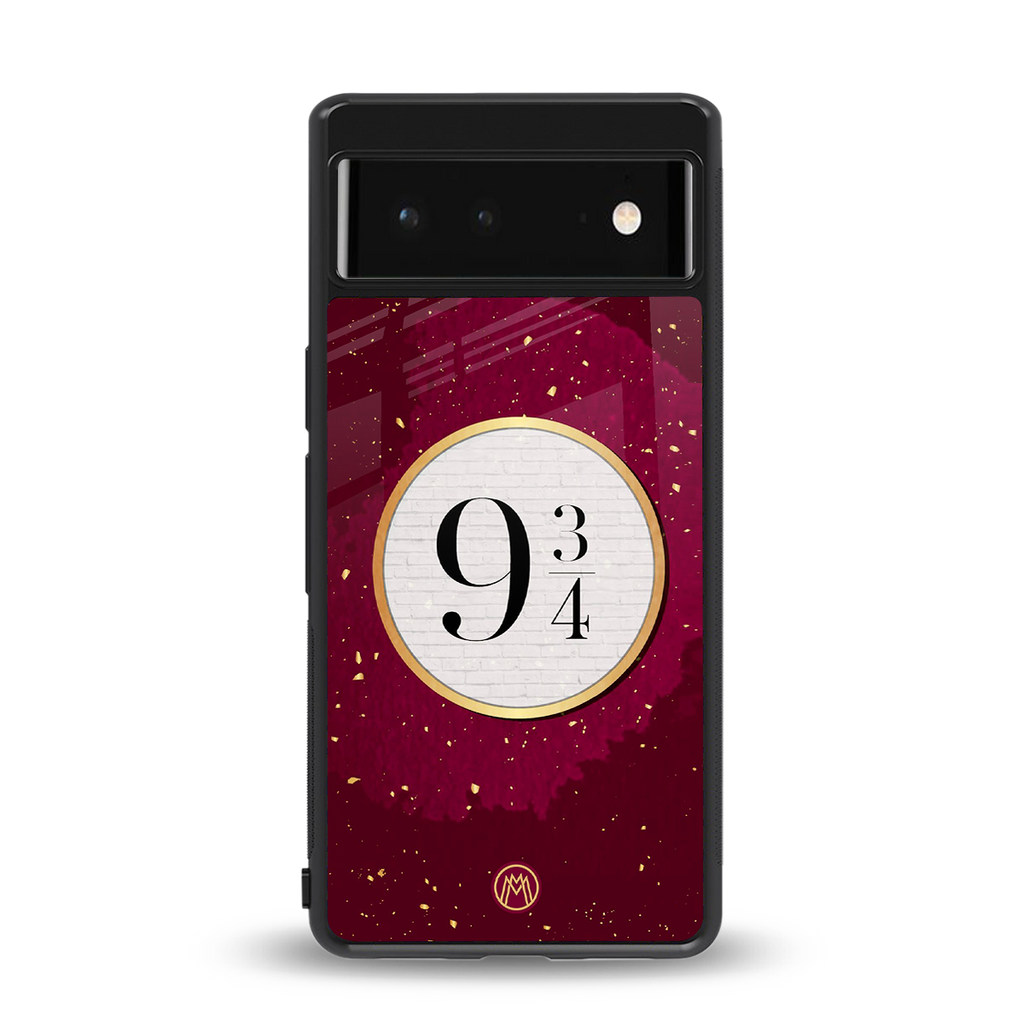 platform nine and three-quarters back phone cover | glass case for google pixel 6