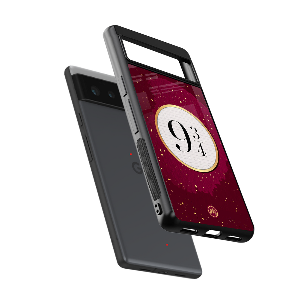 platform nine and three-quarters back phone cover | glass case for google pixel 6