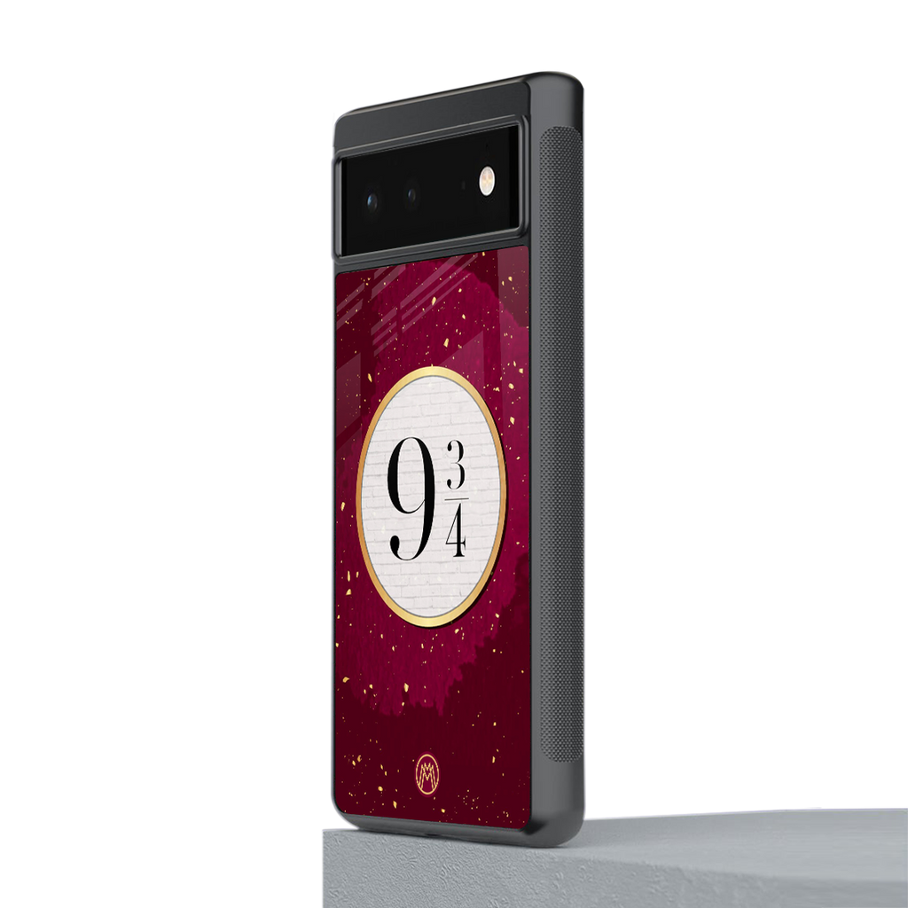 platform nine and three-quarters back phone cover | glass case for google pixel 6