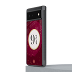 platform nine and three-quarters back phone cover | glass case for google pixel 6