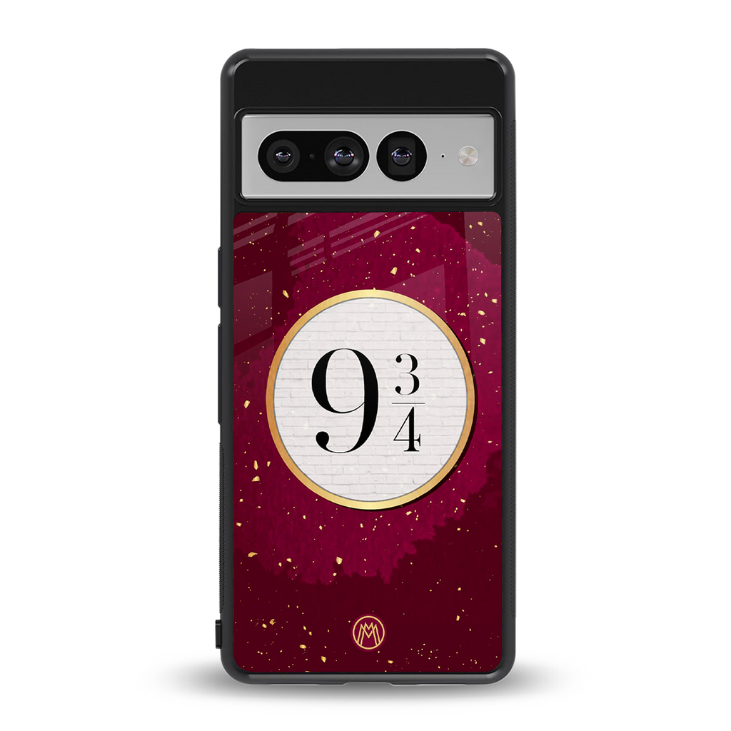 platform nine and three-quarters back phone cover | glass case for google pixel 7 pro