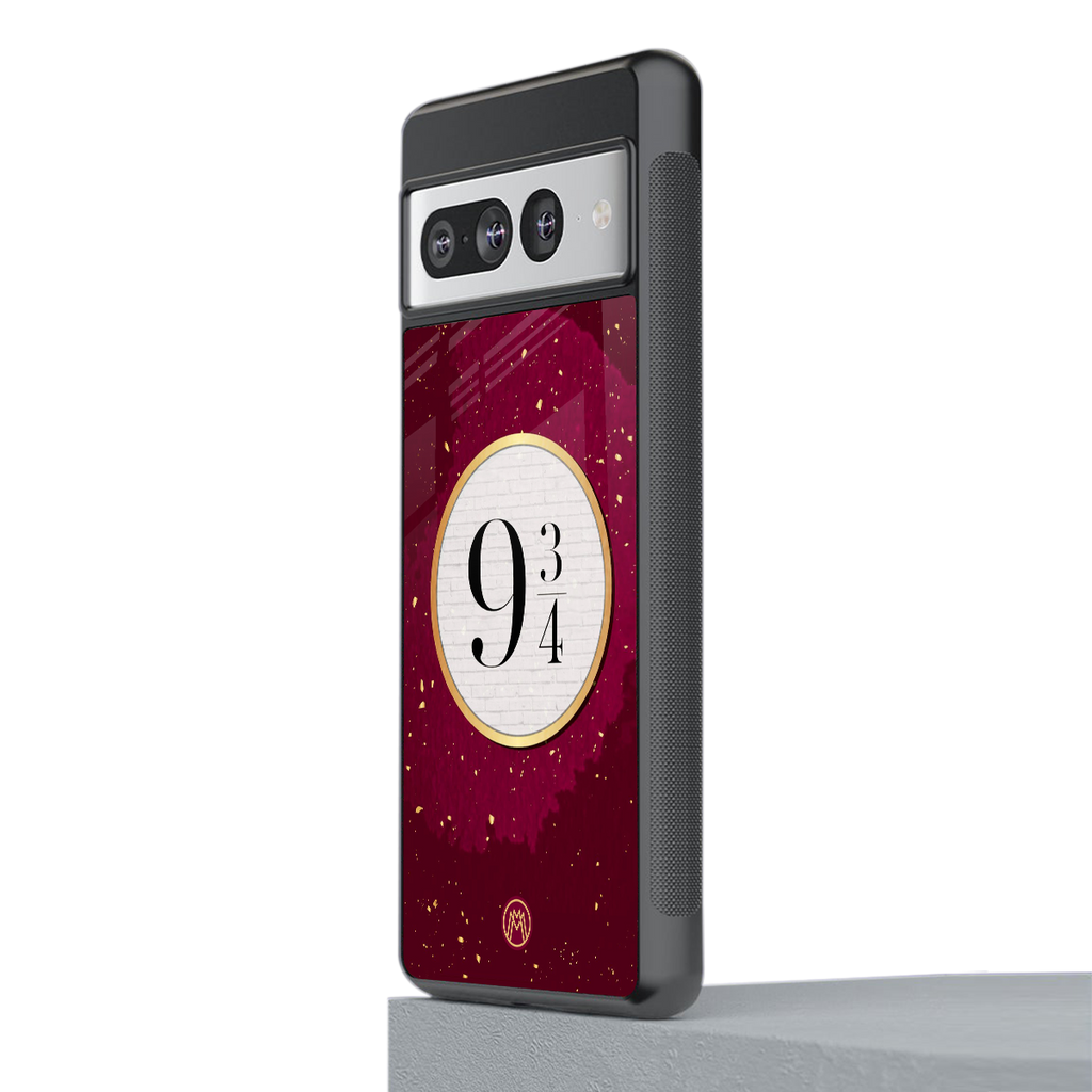 platform nine and three-quarters back phone cover | glass case for google pixel 7 pro