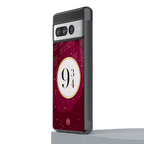 platform nine and three-quarters back phone cover | glass case for google pixel 7 pro