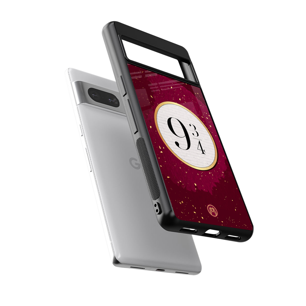 platform nine and three-quarters back phone cover | glass case for Google Pixel 7