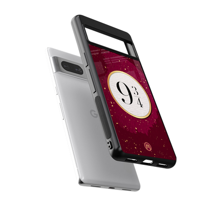 platform nine and three-quarters back phone cover | glass case for Google Pixel 7