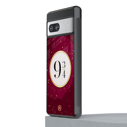 platform nine and three-quarters back phone cover | glass case for Google Pixel 7