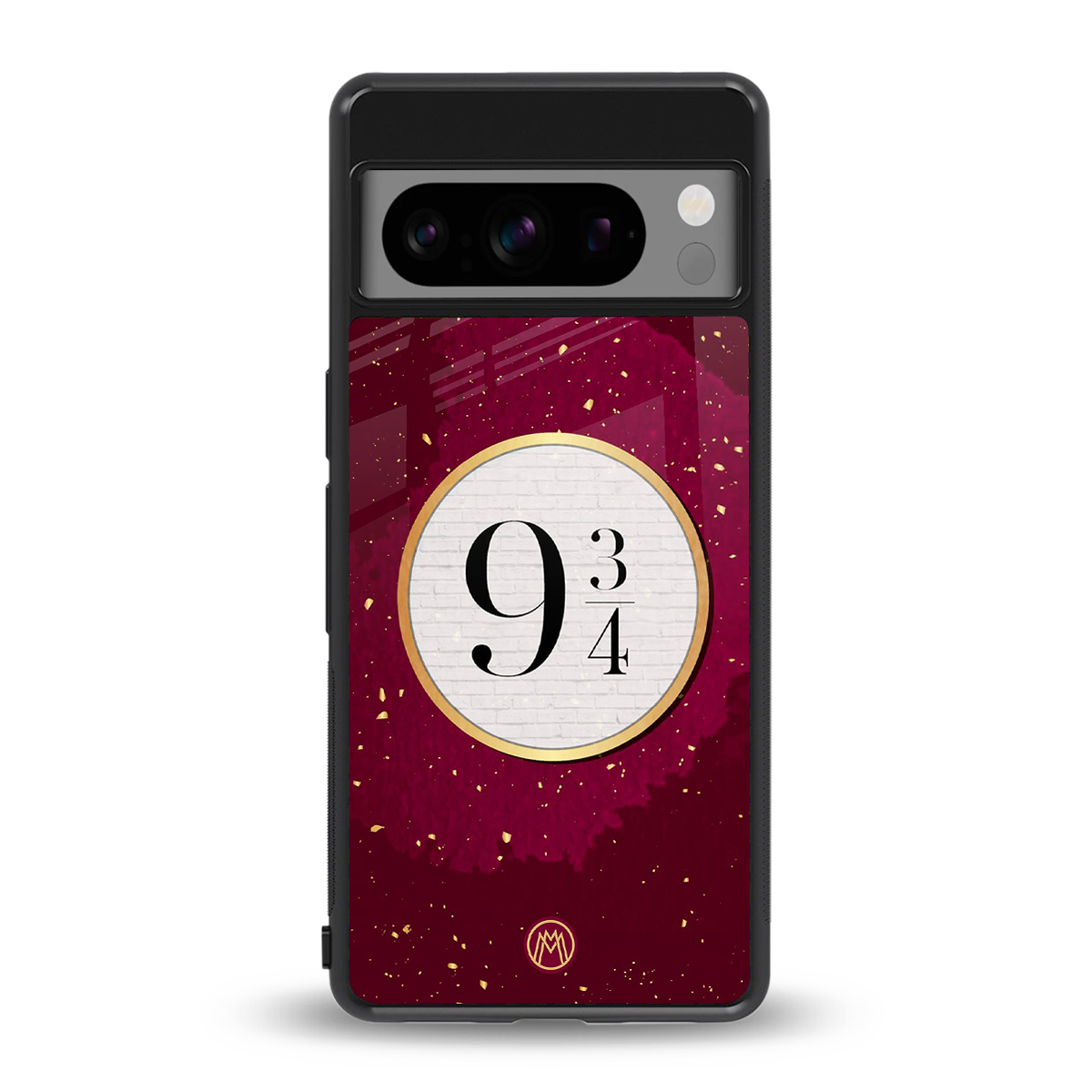 platform nine and three-quarters back phone cover | glass case for google pixel 8 pro