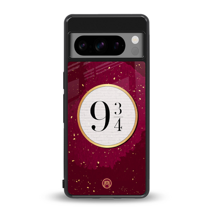 platform nine and three-quarters back phone cover | glass case for google pixel 8 pro