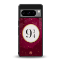 platform nine and three-quarters back phone cover | glass case for google pixel 8 pro
