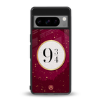 platform nine and three-quarters back phone cover | glass case for google pixel 8 pro