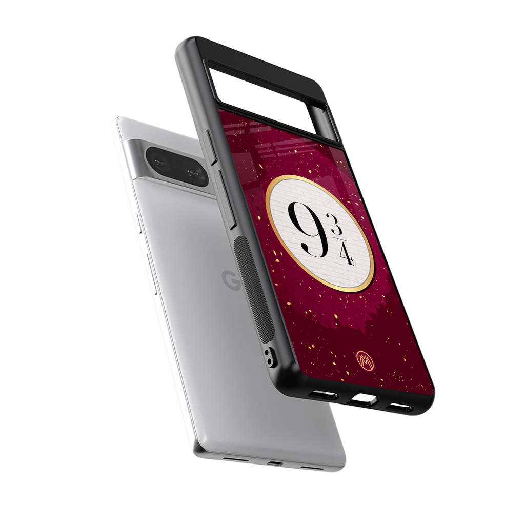 platform nine and three-quarters back phone cover | glass case for Google Pixel 8