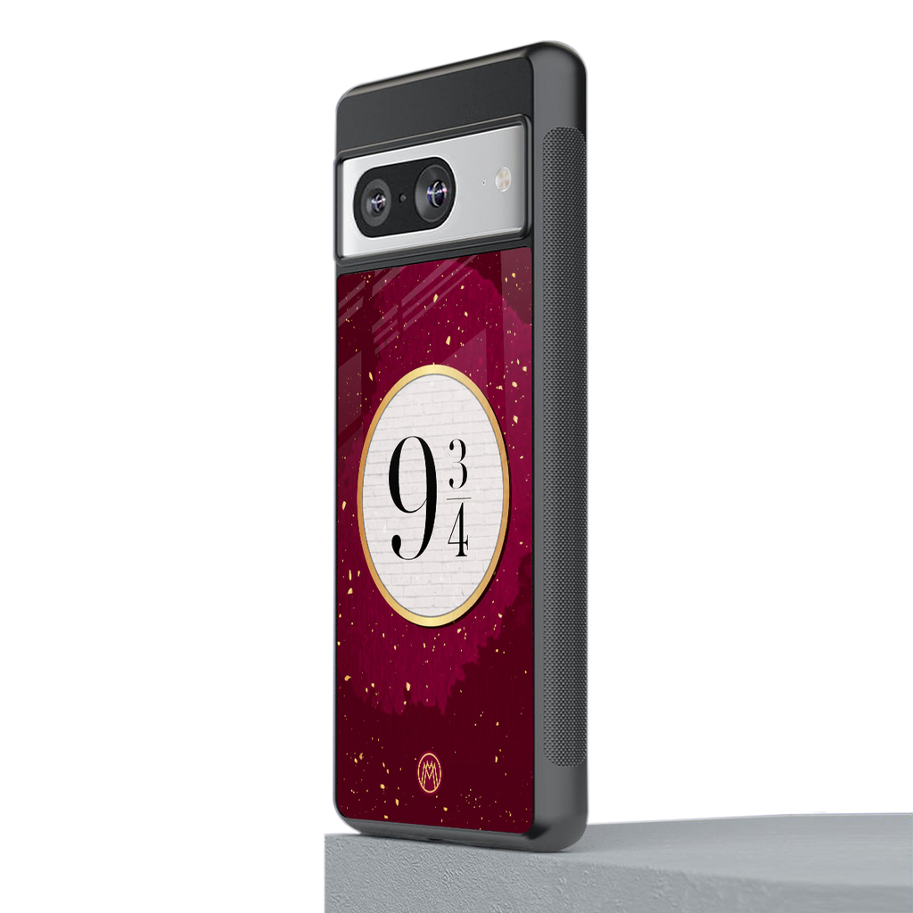 platform nine and three-quarters back phone cover | glass case for Google Pixel 8