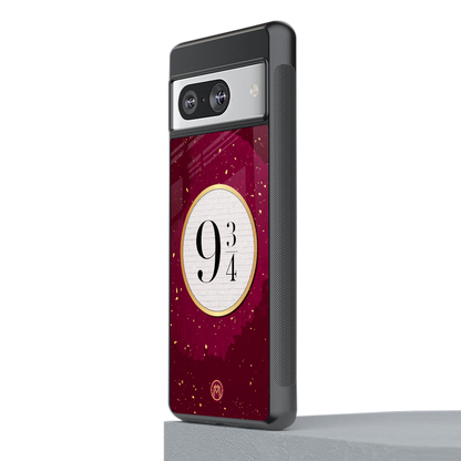platform nine and three-quarters back phone cover | glass case for Google Pixel 8