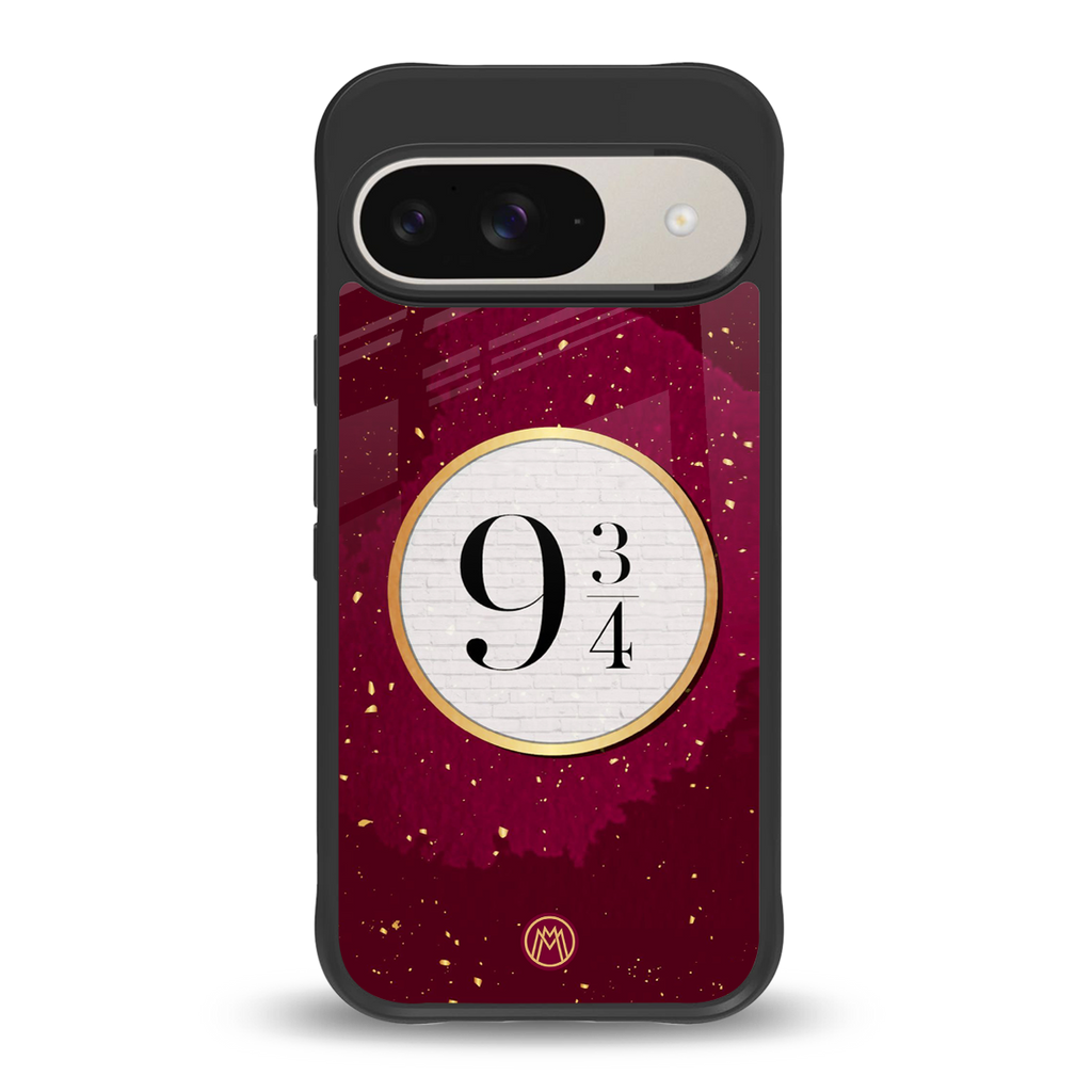 platform nine and three-quarters back phone cover | glass case for google pixel 9