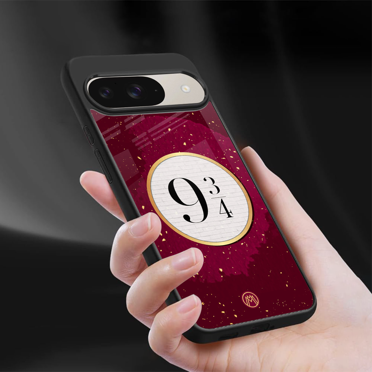 platform nine and three-quarters back phone cover | glass case for google pixel 9