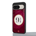 platform nine and three-quarters back phone cover | glass case for google pixel 9