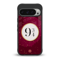 platform nine and three-quarters back phone cover | glass case for google pixel 9 pro