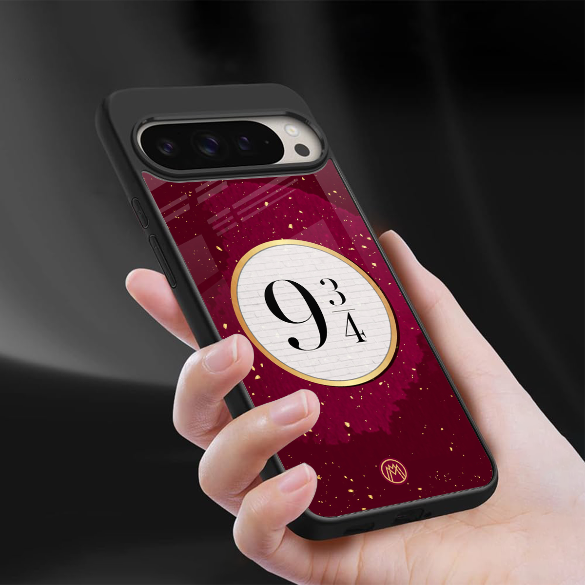 platform nine and three-quarters back phone cover | glass case for google pixel 9 pro xl