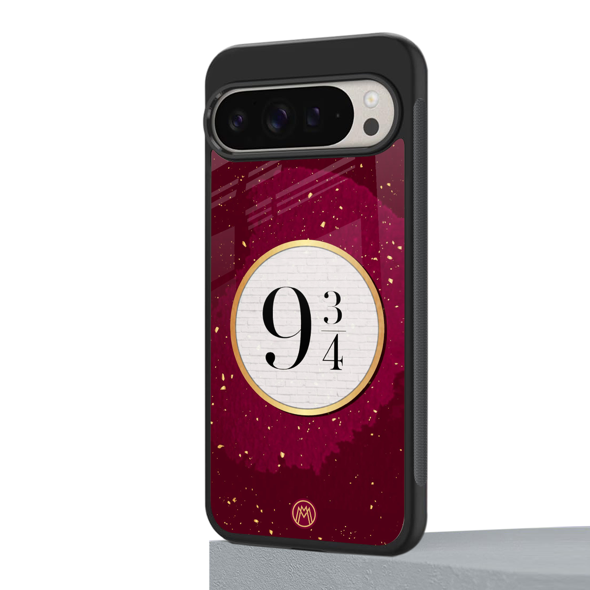 platform nine and three-quarters back phone cover | glass case for google pixel 9 pro xl