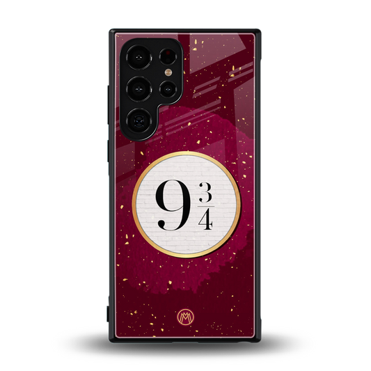 platform nine and three-quarters back phone cover | glass case for samsung galaxy s24 ultra