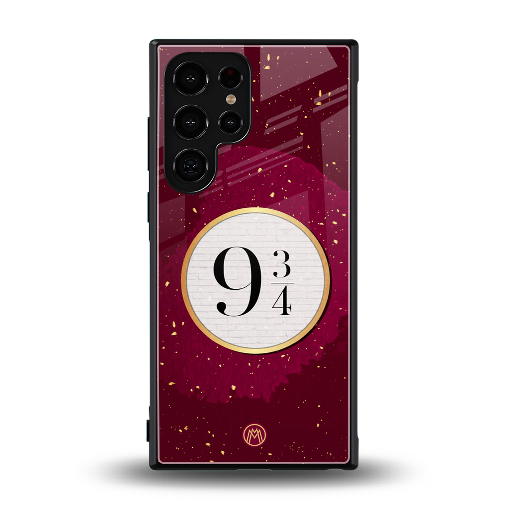 platform nine and three-quarters back phone cover | glass case for samsung galaxy s23 ultra