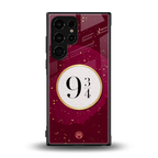 platform nine and three-quarters back phone cover | glass case for samsung galaxy s23 ultra