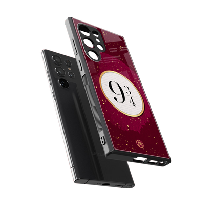 platform nine and three-quarters back phone cover | glass case for samsung galaxy s24 ultra