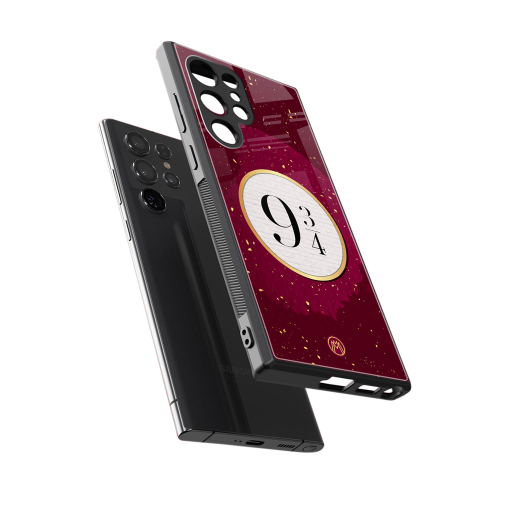 platform nine and three-quarters back phone cover | glass case for samsung galaxy s23 ultra