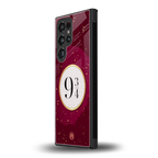 platform nine and three-quarters back phone cover | glass case for samsung galaxy s23 ultra